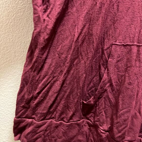 Brandy Melville John Galt Red Hooded Lightweight Sweatshirt Pullover Size M - Picture 4 of 6